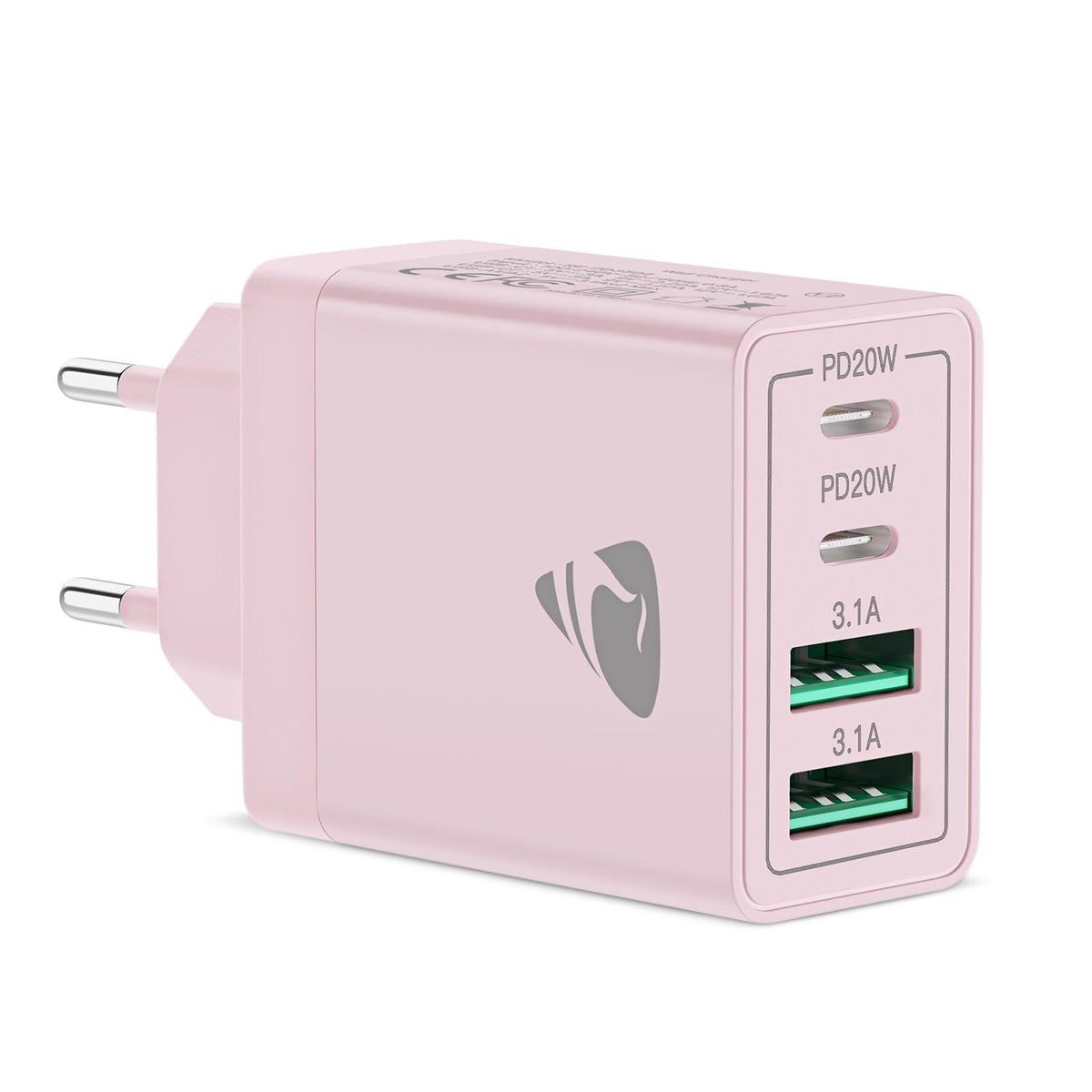 USB C Ladegerät, 40W 4-Port USB ladegerät Mehrfach Schnellladegerät PD 3.0