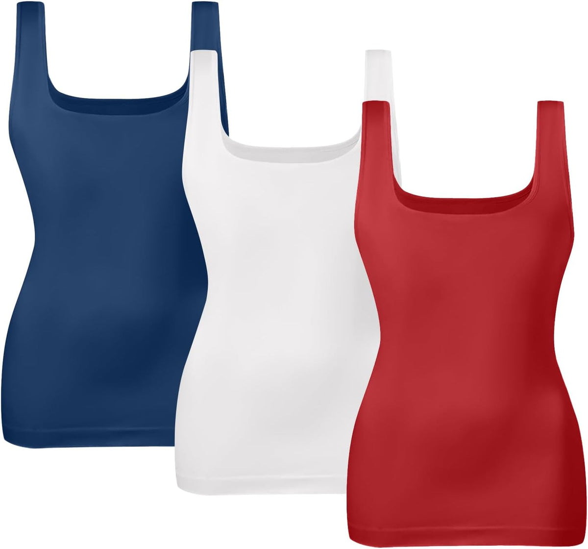 EUYZOU Women's Tummy Control Shapewear Tank Tops Seamless Square Neck Compression Tops Slimming Body Shaper Camisole