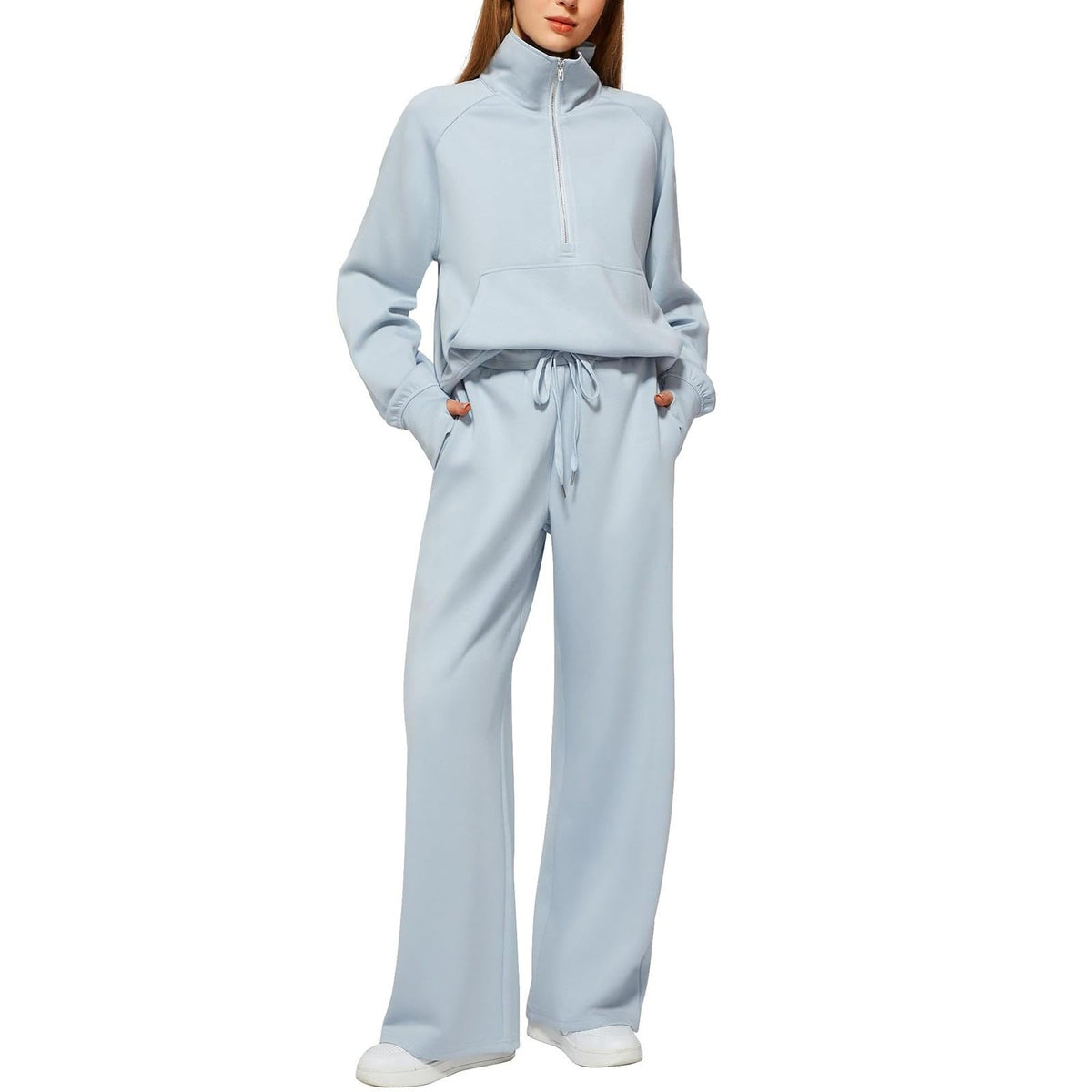 Tracksuit Womens Full Set Lounge Wear Sets for Women UK Comfort Long Sleeve Activewear Fall Outfits Gym 2 Piece Ladies Sweatshirts Joggers