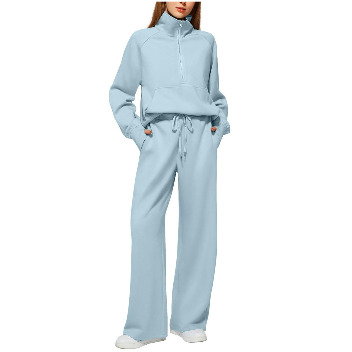 Tracksuit Womens Full Set Lounge Wear Sets for Women UK Comfort Long Sleeve Activewear Fall Outfits Gym 2 Piece Ladies Sweatshirts Joggers