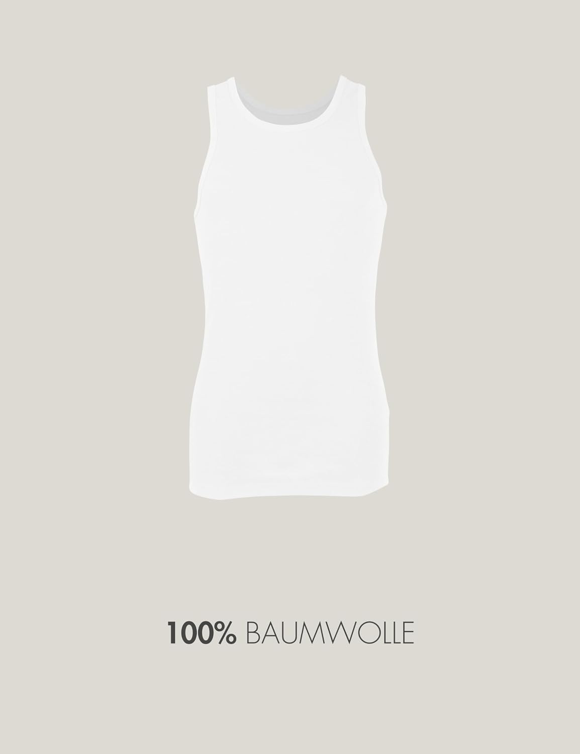 Basic Treasure 5er Pack Unterhemd Herren 100% Baumwolle, Tank Top