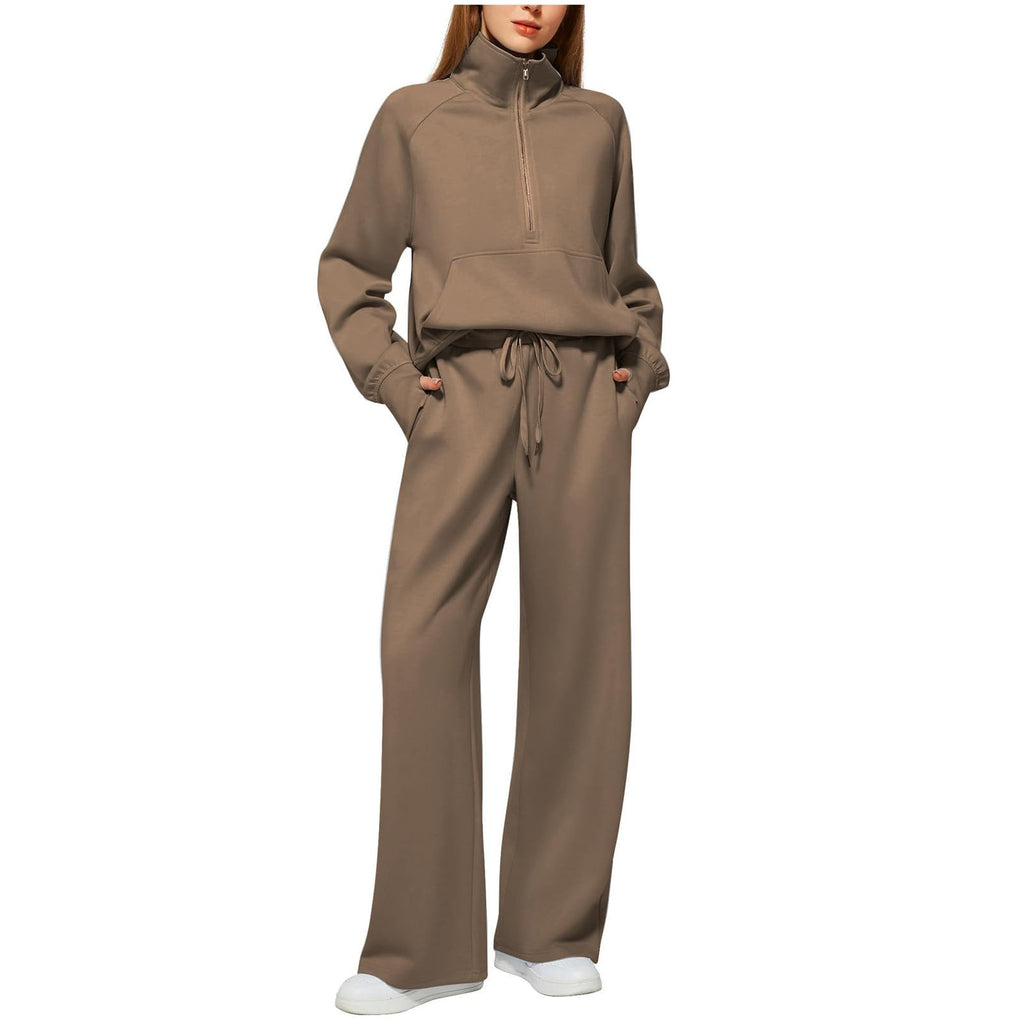 Tracksuit Womens Full Set Lounge Wear Sets for Women UK Comfort Long Sleeve Activewear Fall Outfits Gym 2 Piece Ladies Sweatshirts Joggers