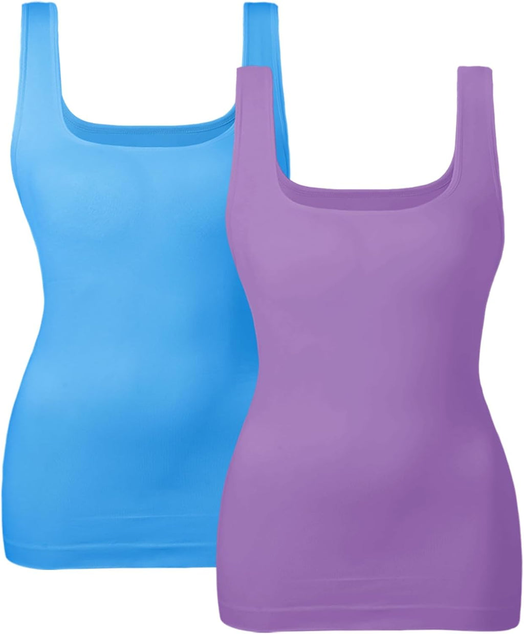 EUYZOU Women's Tummy Control Shapewear Tank Tops Seamless Square Neck Compression Tops Slimming Body Shaper Camisole