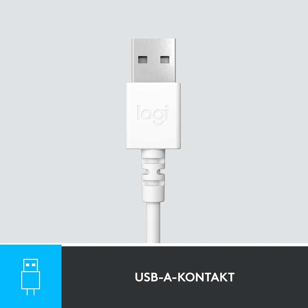 Logitech H390 Kopfhörer für PC zuhause, PC-Headset mit Mikrofon, Schwarz
