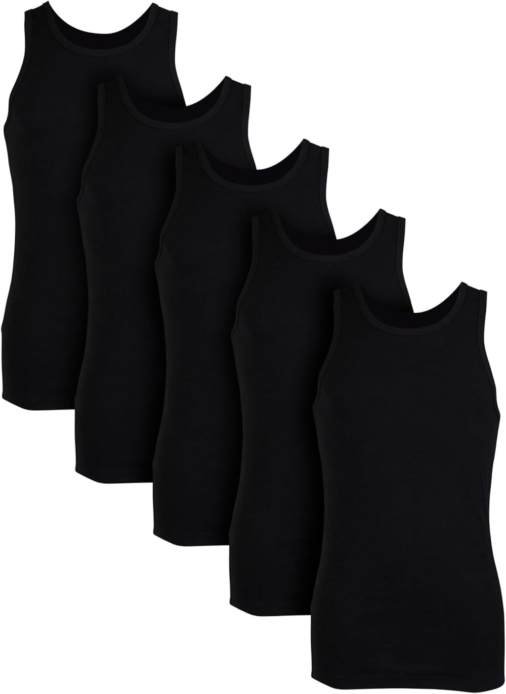 Basic Treasure 5er Pack Unterhemd Herren 100% Baumwolle, Tank Top