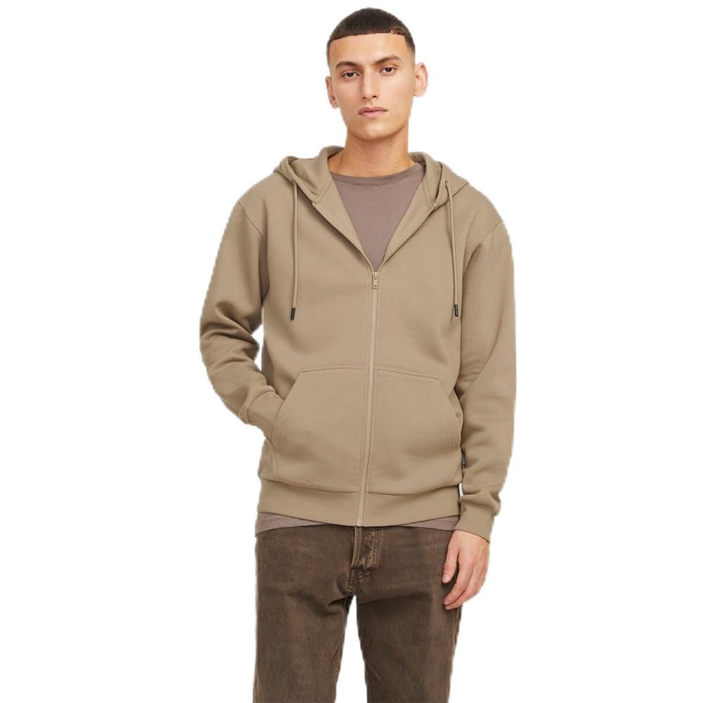 JACK & JONES Herren Jjebradley Sweat Zip Hood Noos Sweatshirtjacke (1er Pack)