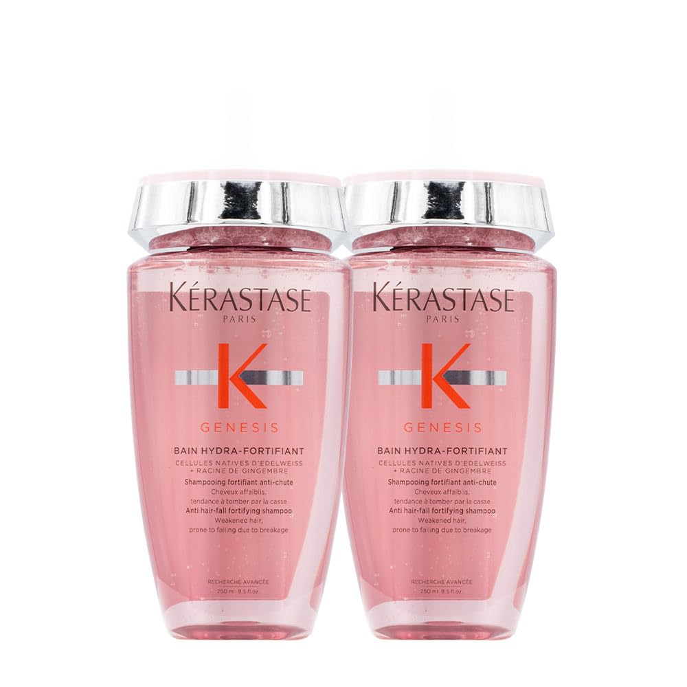 Kérastase Shampoo für feines Haar, Nährendes und kräftigendes Haarbad gegen Haarverlust, Bain Hydra-Fortifiant, Genesis, 500 ml