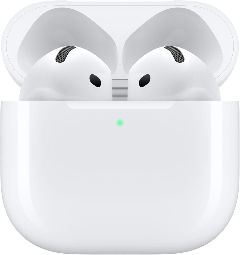 Apple AirPods 4 Kabellose Kopfhörer, Bluetooth Kopfhörer, Personalisiertes 3D Audio, Schutz vor Schweiß und Wasser, USB-C Ladecase, H2 Chip, bis zu 24 Std. Wiedergabe