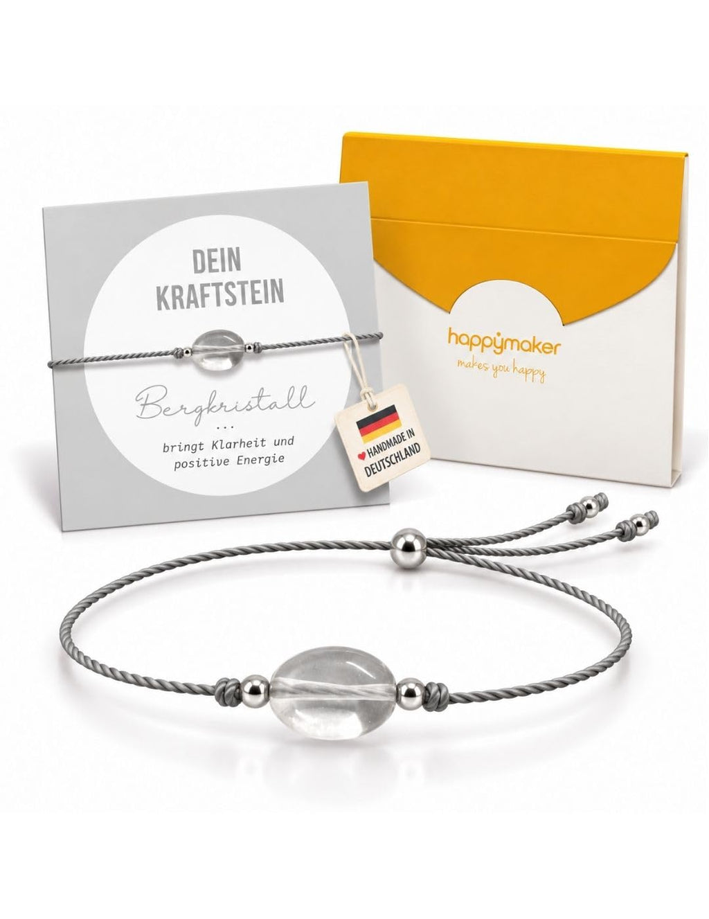 happymaker Edelstein Armband Damen als Kraftgeber, handmade in Deutschland