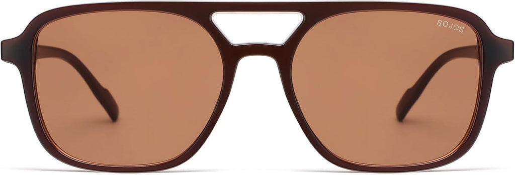 SOJOS Retro Aviator Sunglasses Womens Mens,Trendy Rectangle Shades SJ2202