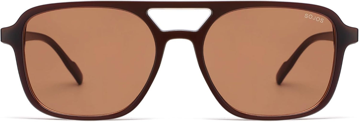SOJOS Retro Aviator Sunglasses Womens Mens,Trendy Rectangle Shades SJ2202