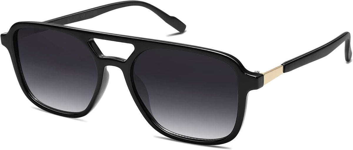 SOJOS Retro Aviator Sunglasses Womens Mens,Trendy Rectangle Shades SJ2202