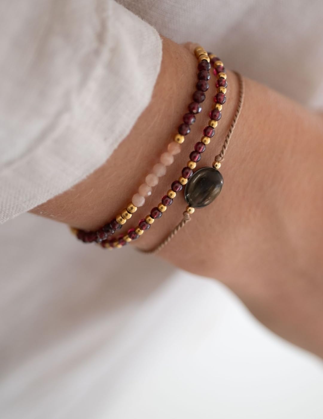 happymaker Edelstein Armband Damen als Kraftgeber, handmade in Deutschland