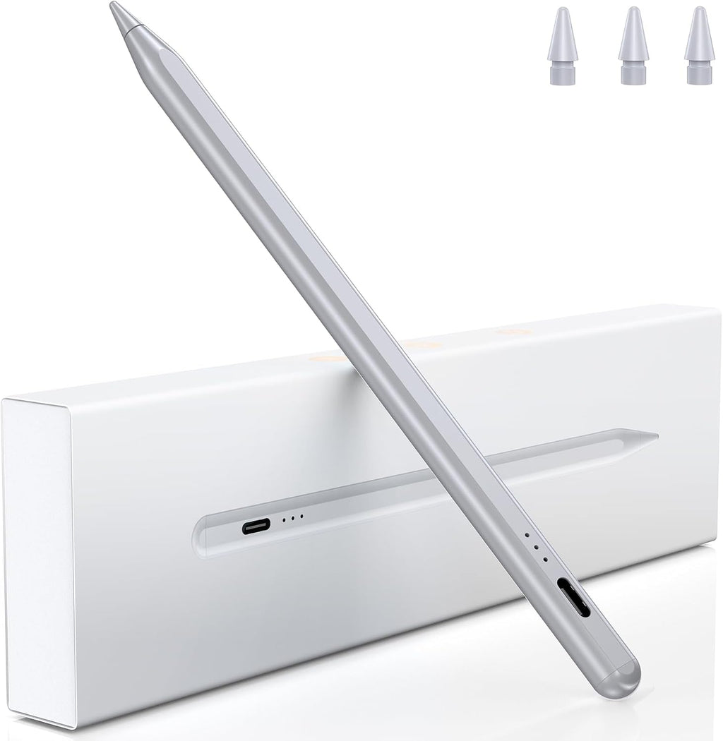 Stift für iPad, (2018-2025) Pencil 2nd Generation für Apple mit Schnellladeleistung Palm Rejection und Neigungssensitivität Stylus für i Pad 6-10, i Pad Pro 13''/12,9''/11'', Mini 6/5, Air 5/4/3