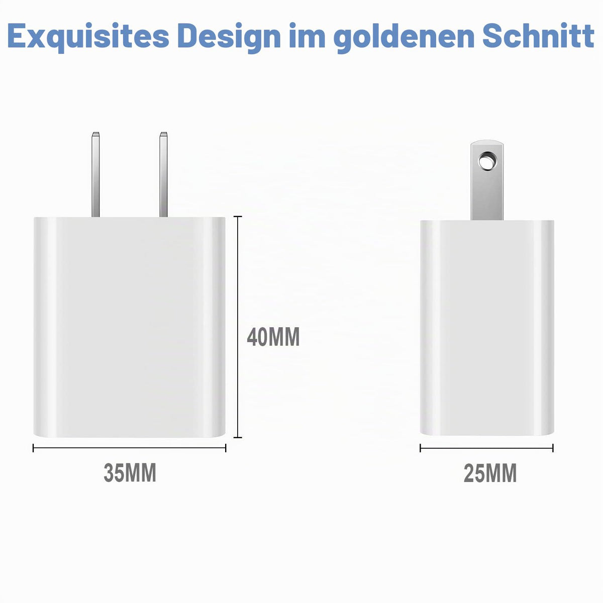2er Pack USB C Ladegerät, 4 Ports 40W Mehrfach Schnellladegerät Netzteil Power Adapter Für iPhone 18/17/16/15/14/Für iPhone 13/12/11 Pro/Max/Plus/XR/XS/iPad/Samsung Handy, USB C & USB A PD 3.0 Charger