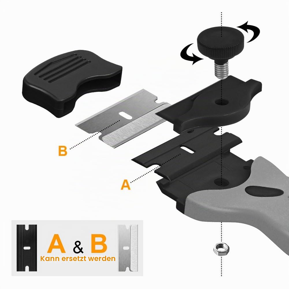 Ainiv Schaber Set, Stabiler Kochfeldschaber Schaber Küchenschaber Set