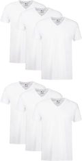 Hanes Men's Undershirts T-Shirt Pack, V-Neck Cotton Tees for Men, Moisture-Wicking, Odor Control, White Multi-Pack