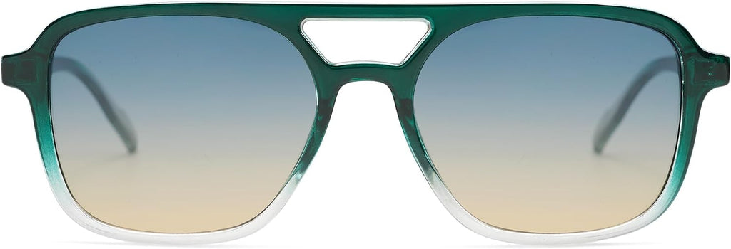 SOJOS Retro Aviator Sunglasses Womens Mens,Trendy Rectangle Shades SJ2202