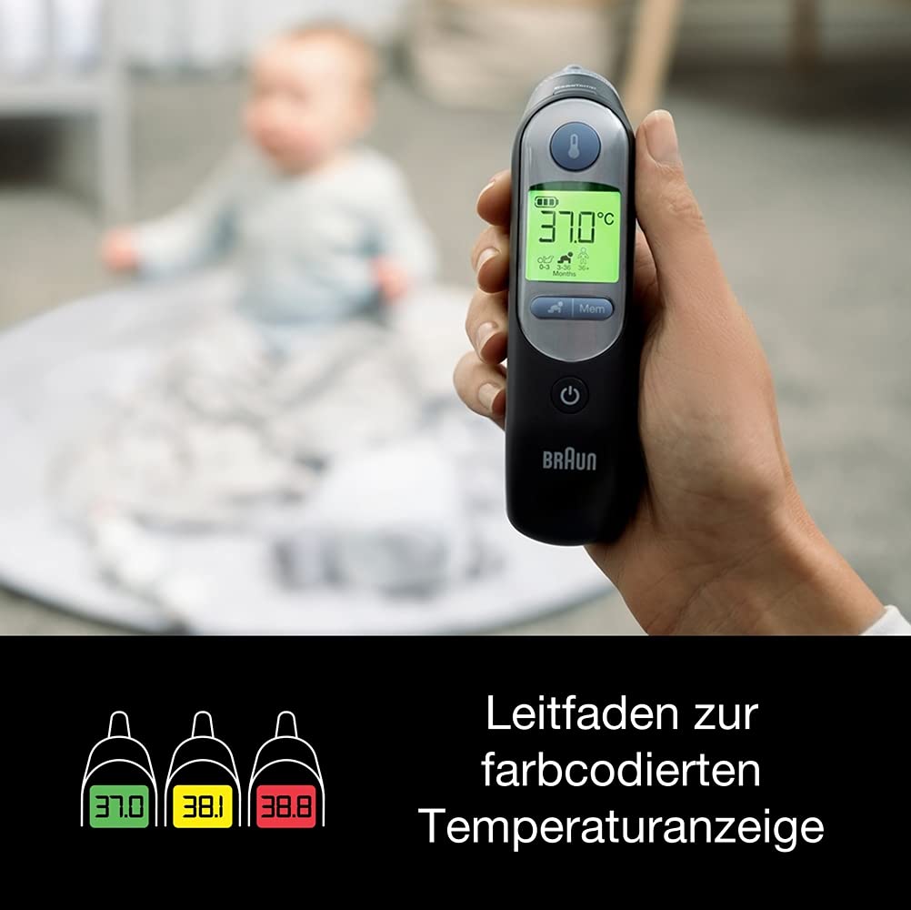 Braun ThermoScan 7 Ohrthermometer BRAIRT6520 | Age Precision Technologie | Farbcodiertes Digitaldisplay | Baby- und kleinkindfreundlich | Die #1 Marke bei Ärzten(1)