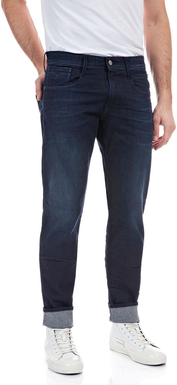 Replay Herren Jeans Anbass Slim-Fit mit Comfort Stretch