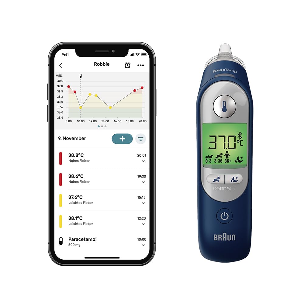 Braun ThermoScan 7 Ohrthermometer BRAIRT6520 | Age Precision Technologie | Farbcodiertes Digitaldisplay | Baby- und kleinkindfreundlich | Die #1 Marke bei Ärzten(1)