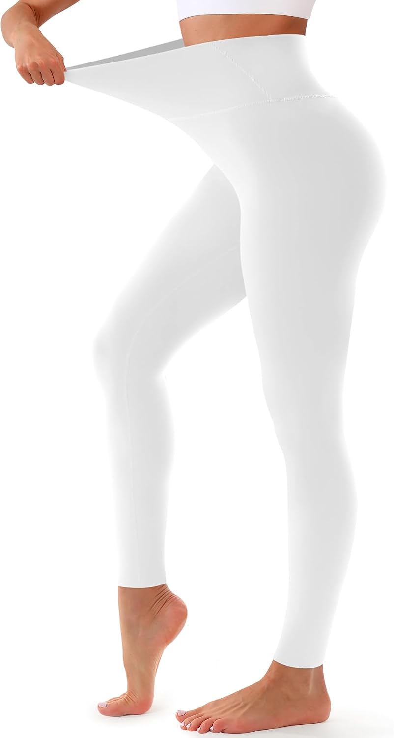 Bluemaple High Waisted Leggings for Women - Tummy Control Pants Non See Through Workout Soft Yoga Pants for Running Plus Size