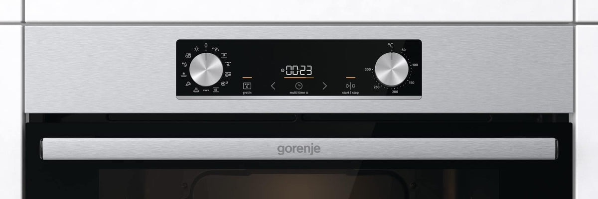 Gorenje BOA6737AO1X Einbaubackofen / 73 Liter/BigSpace/Heißluft / 250° maximale Ofentemperatur/EcoClean-Email / 2fach verglast / 9 Funktionen/EEK: A/Minimale Einbaumaße (HxBxT): 60x 56x 58 cm