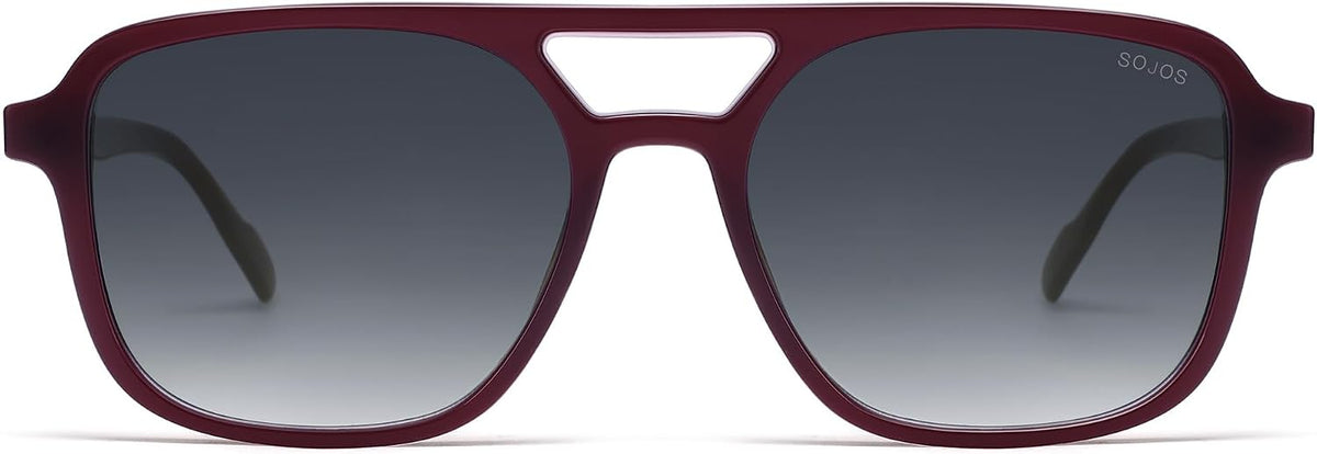 SOJOS Retro Aviator Sunglasses Womens Mens,Trendy Rectangle Shades SJ2202