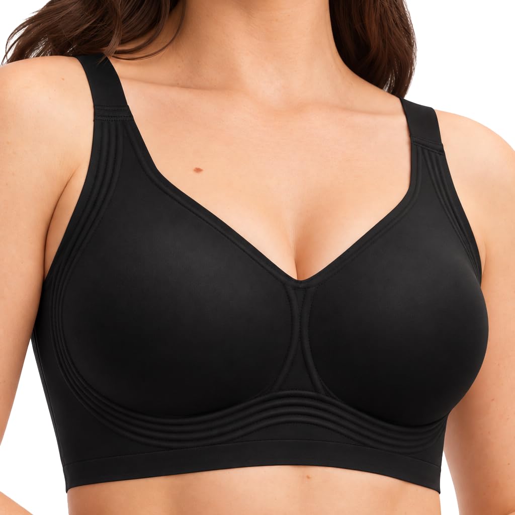 SHAPERMINT Everyday Wireless Jelly Bra, Full Coverage, S-4XL