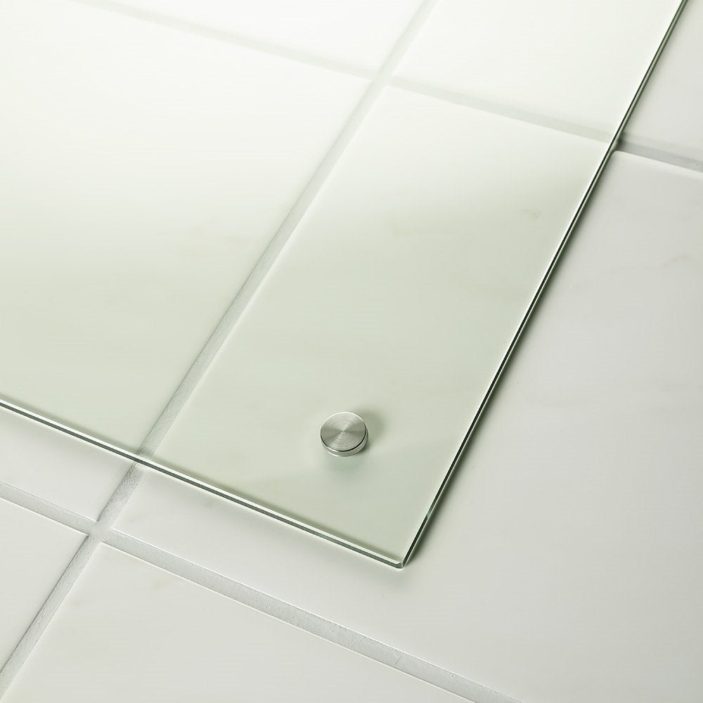 Mucola Küchenrückwand Glas Spritzschutz Sicherheitsglas 70x50 cm Schwarz