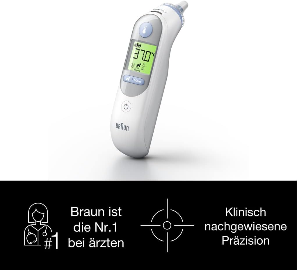 Braun ThermoScan 7 Ohrthermometer BRAIRT6520 | Age Precision Technologie | Farbcodiertes Digitaldisplay | Baby- und kleinkindfreundlich | Die #1 Marke bei Ärzten(1)