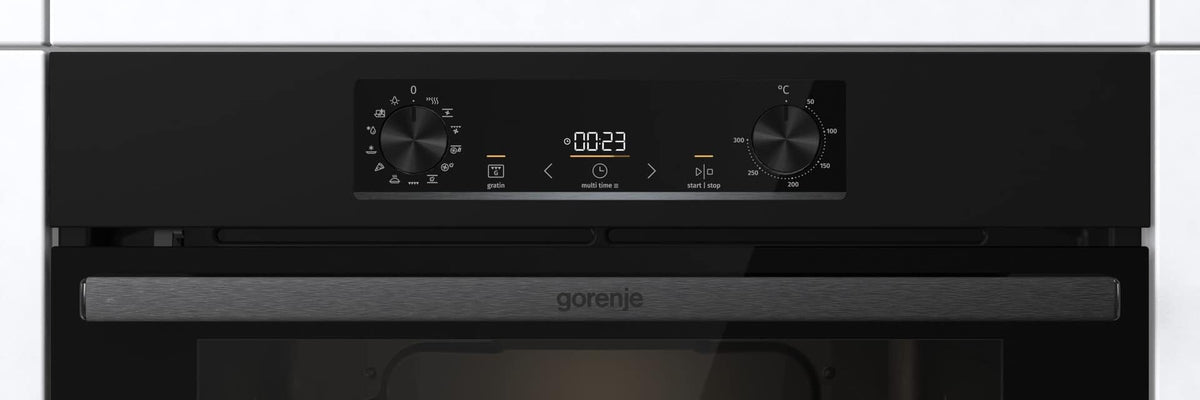 Gorenje BOA6737AO1X Einbaubackofen / 73 Liter/BigSpace/Heißluft / 250° maximale Ofentemperatur/EcoClean-Email / 2fach verglast / 9 Funktionen/EEK: A/Minimale Einbaumaße (HxBxT): 60x 56x 58 cm