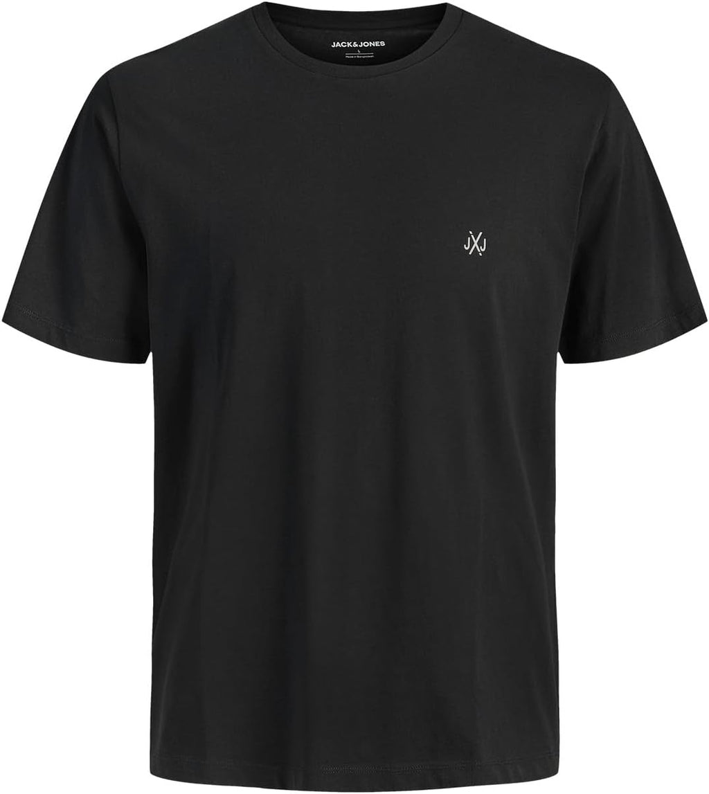 JACK & JONES Herren T-Shirt 3er Pack – Baumwolle, Rundhals, Kurzarm, mit Print – Bequeme Freizeitshirts im modernen Design