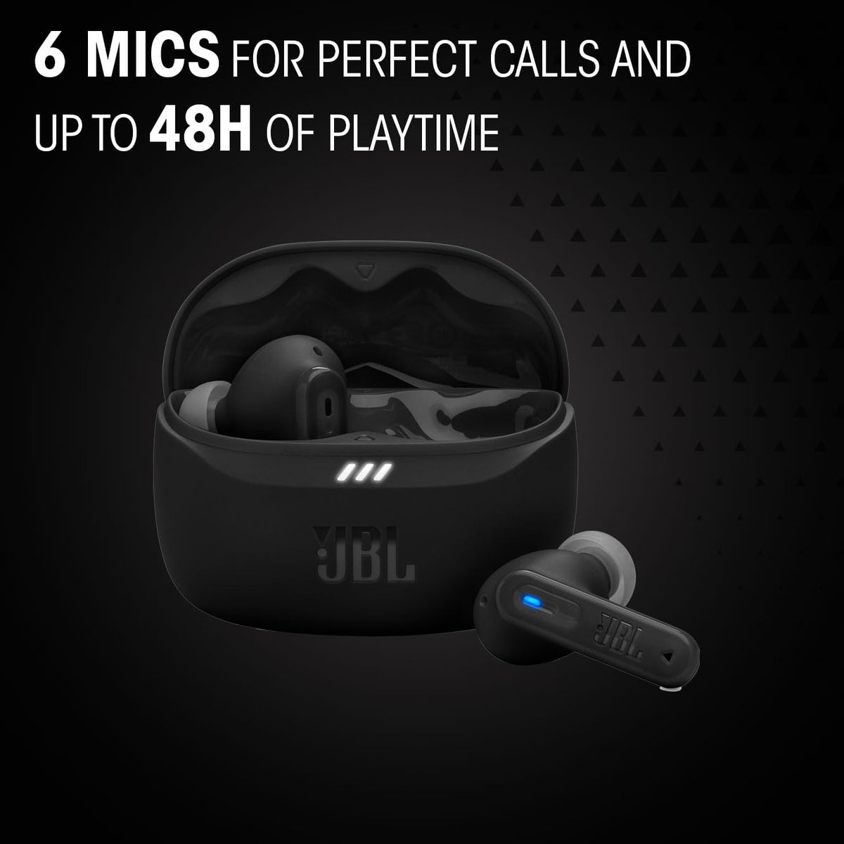 JBL Tune Beam 2, Kabellose Kopfhörer mit Noise-Cancelling, Schwarz