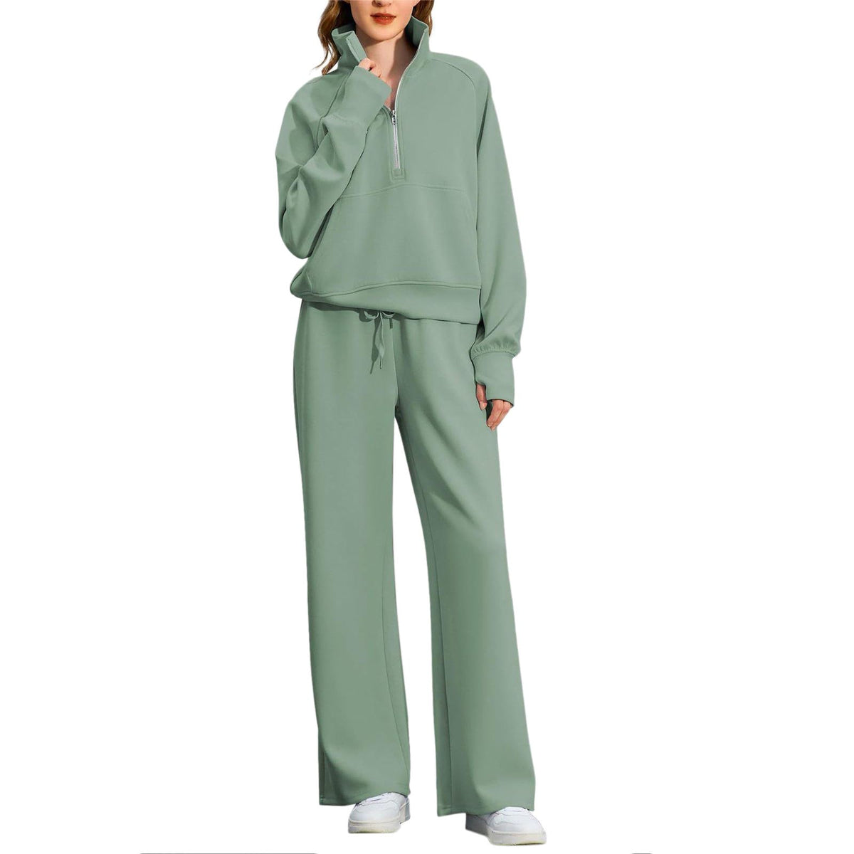 Tracksuit Womens Full Set Lounge Wear Sets for Women UK Comfort Long Sleeve Activewear Fall Outfits Gym 2 Piece Ladies Sweatshirts Joggers