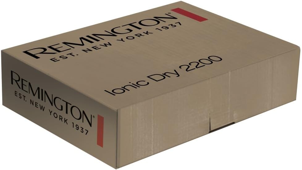 Remington Haartrockner Ionen [leicht, Diffusor & Stylingdüse] schwarz (2200W, Keramik-Ionen: schonendes Styling & gleichmäßige Wärmeverteilung, 3 Heiz- & 2 separate Gebläsestufen + Abkühlstufe) D3198