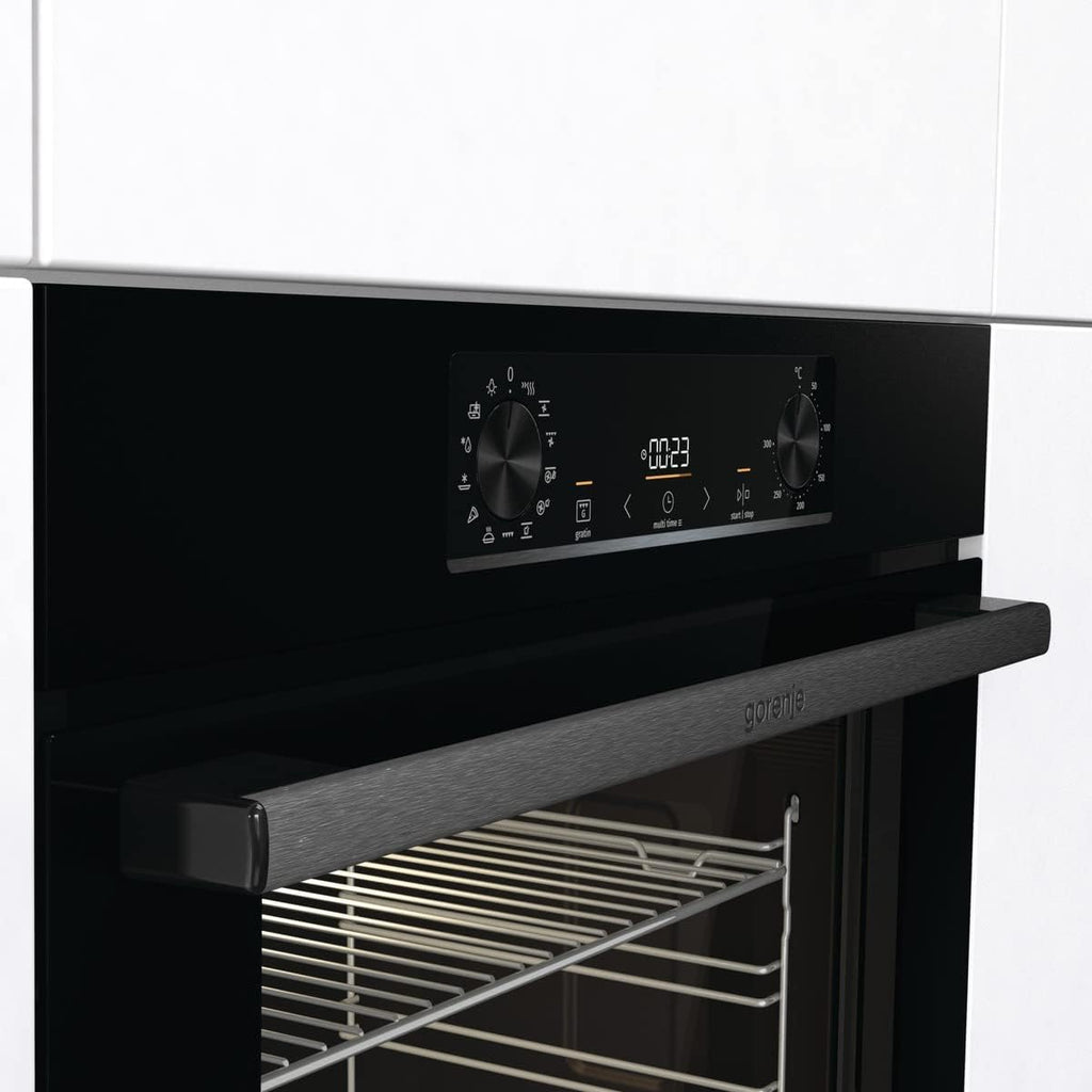 Gorenje BOA6737AO1X Einbaubackofen / 73 Liter/BigSpace/Heißluft / 250° maximale Ofentemperatur/EcoClean-Email / 2fach verglast / 9 Funktionen/EEK: A/Minimale Einbaumaße (HxBxT): 60x 56x 58 cm