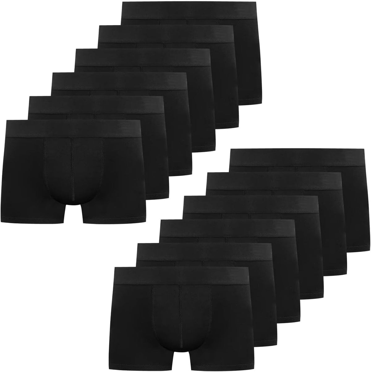 YouShow Mens Boxers 6/12 Pack Mens Underwear Hipsters Cotton Pants Trunks
