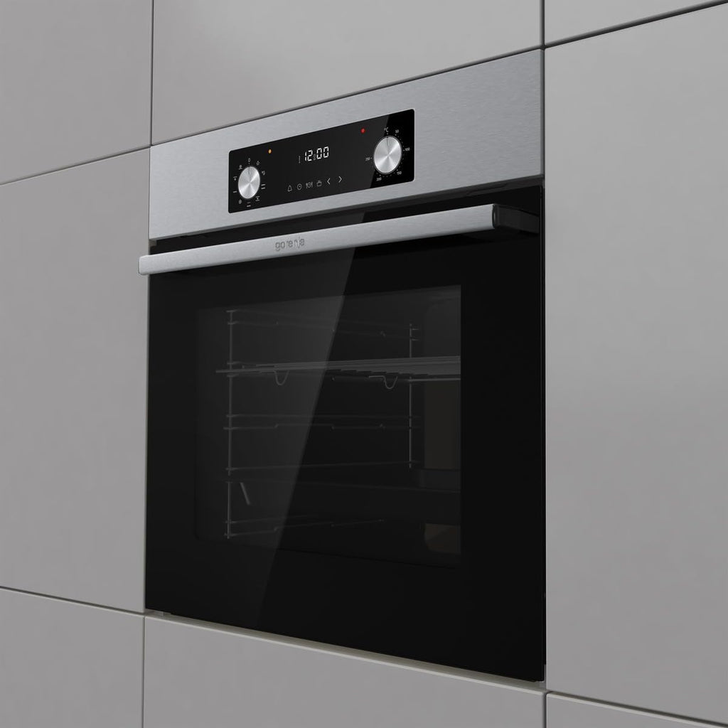 Gorenje BOA6737AO1X Einbaubackofen / 73 Liter/BigSpace/Heißluft / 250° maximale Ofentemperatur/EcoClean-Email / 2fach verglast / 9 Funktionen/EEK: A/Minimale Einbaumaße (HxBxT): 60x 56x 58 cm