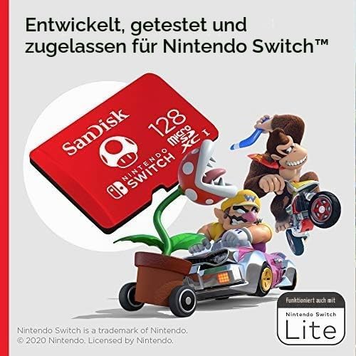 SANDISK 128GB microSD Karte, Super Mario Super Mushroom Edition