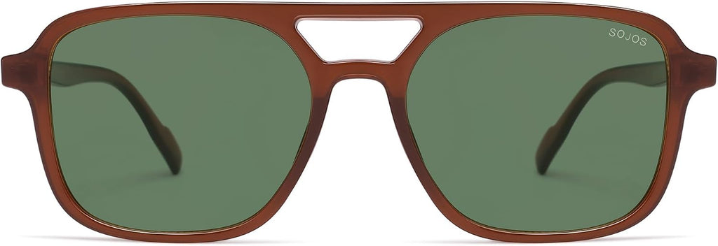 SOJOS Retro Aviator Sunglasses Womens Mens,Trendy Rectangle Shades SJ2202