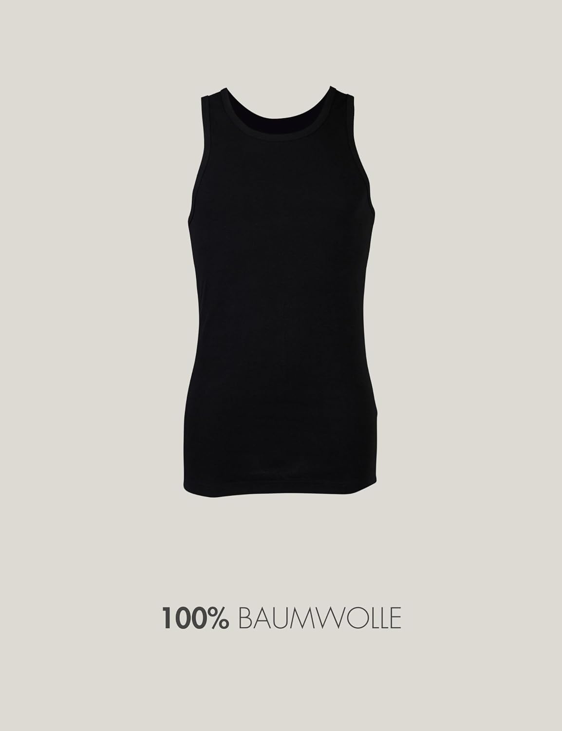 Basic Treasure 5er Pack Unterhemd Herren 100% Baumwolle, Tank Top