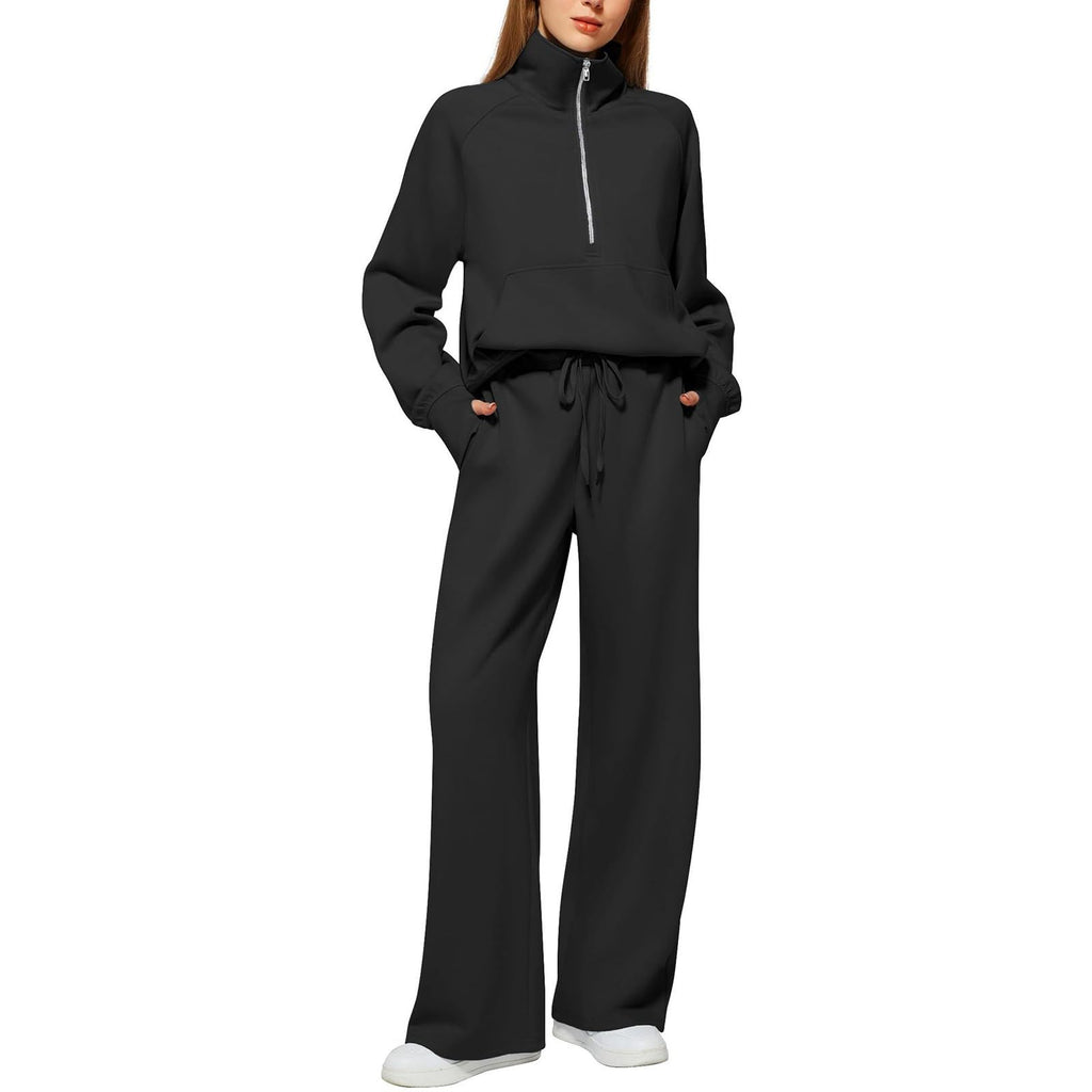 Tracksuit Womens Full Set Lounge Wear Sets for Women UK Comfort Long Sleeve Activewear Fall Outfits Gym 2 Piece Ladies Sweatshirts Joggers