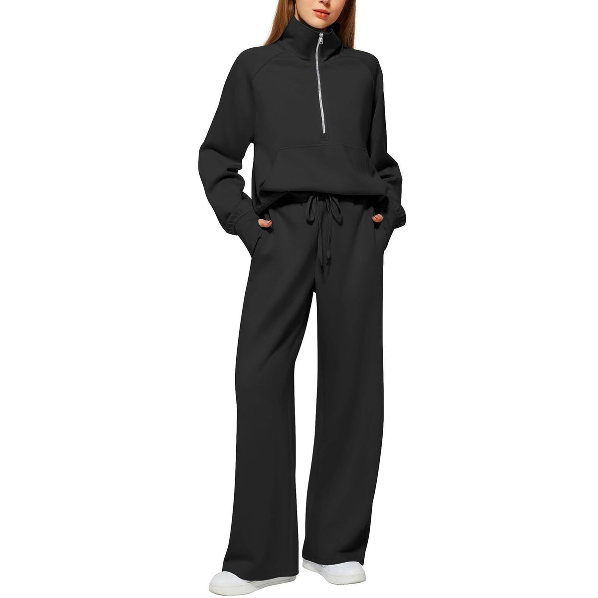 Tracksuit Womens Full Set Lounge Wear Sets for Women UK Comfort Long Sleeve Activewear Fall Outfits Gym 2 Piece Ladies Sweatshirts Joggers