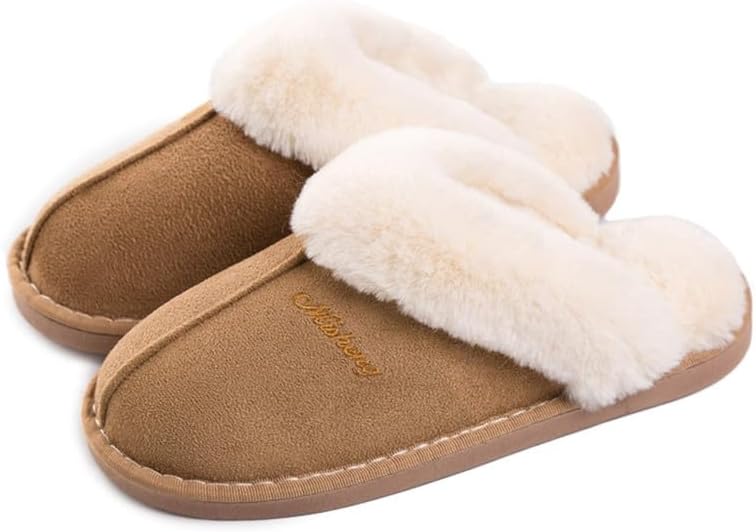 Misolin Damen Herren Hausschuhe Winter Warme Pantoffeln mit Memory-Schaum