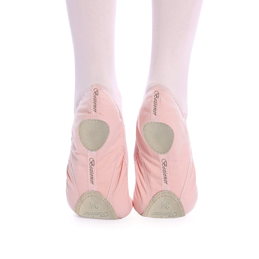 Bezioner Ballettschuhe Ballettschläppchen Tanzschuhe Geteilte Ledersohle für Kinder und Erwachsene