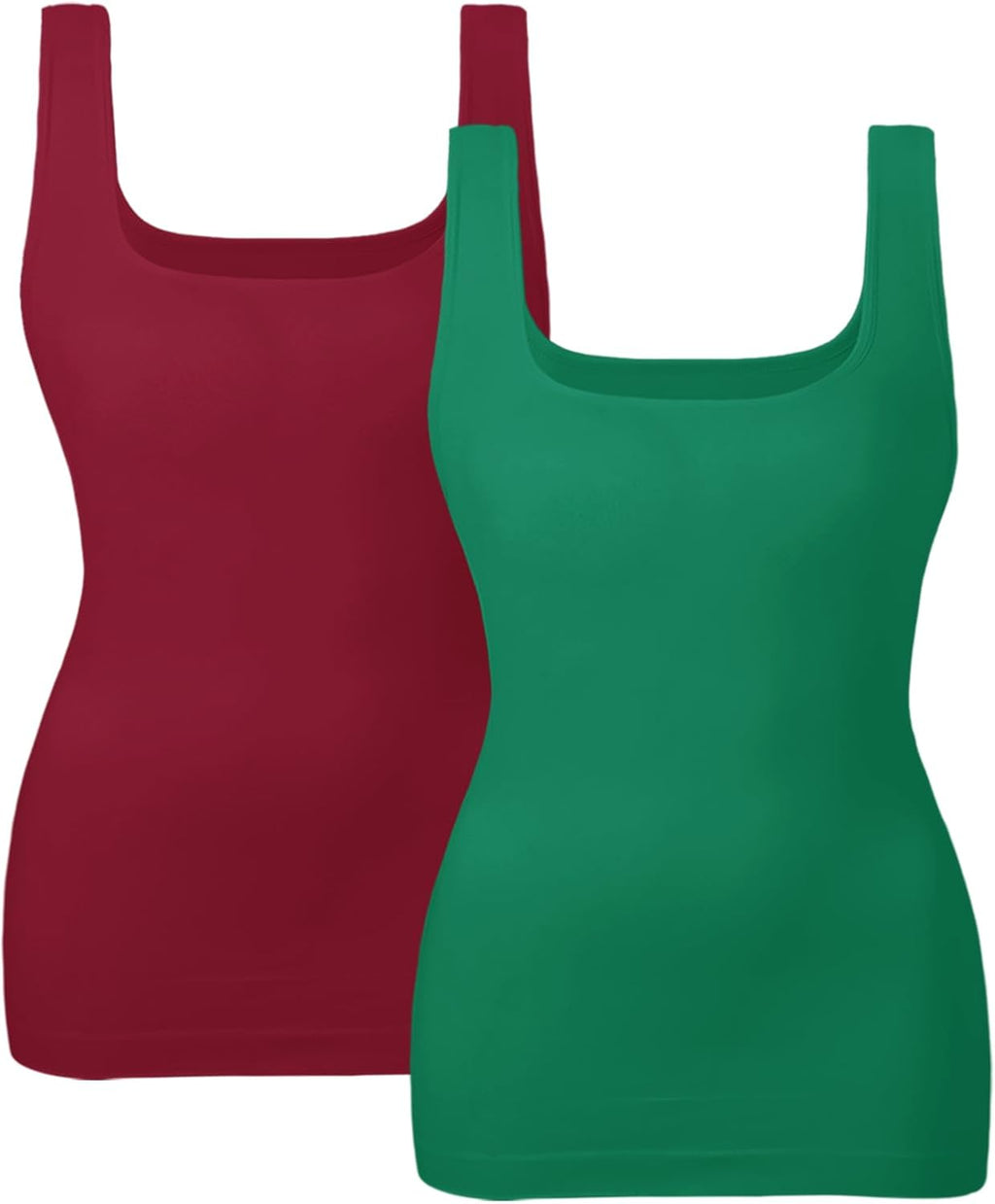 EUYZOU Women's Tummy Control Shapewear Tank Tops Seamless Square Neck Compression Tops Slimming Body Shaper Camisole
