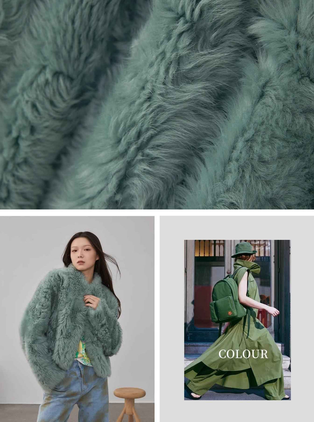 Fireladyfur damkappa i toskanskt fårskinn ”Morning Mist Fairy”