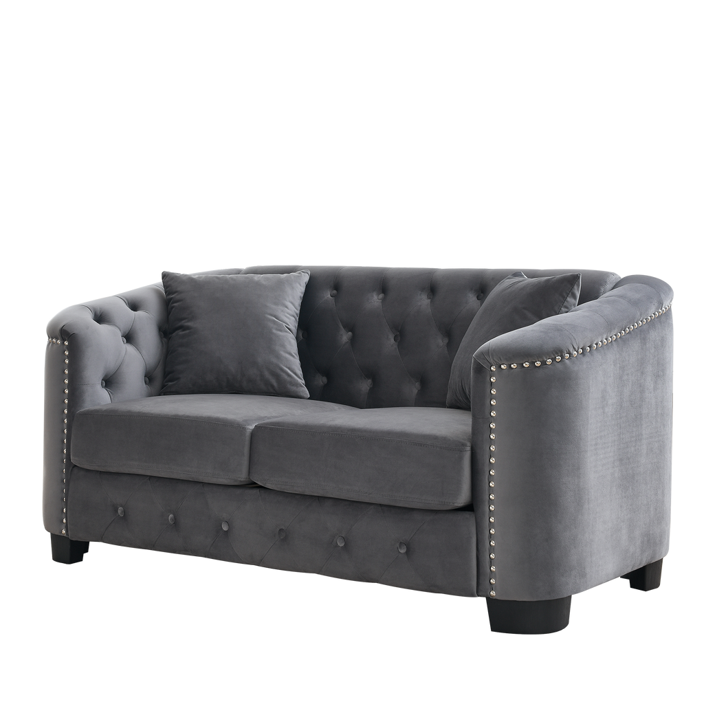 3-Seater + 2-Seater Combination sofa.Velvet Grey