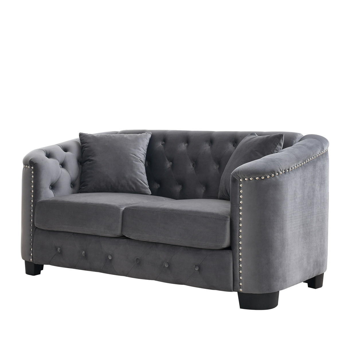 3-Seater + 2-Seater Combination sofa.Velvet Grey